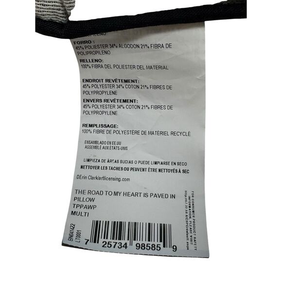 The Manual WoodWorkers & Weavers Double Side Dog Heart Embroidered Pillow 12x12” - Picture 8 of 8